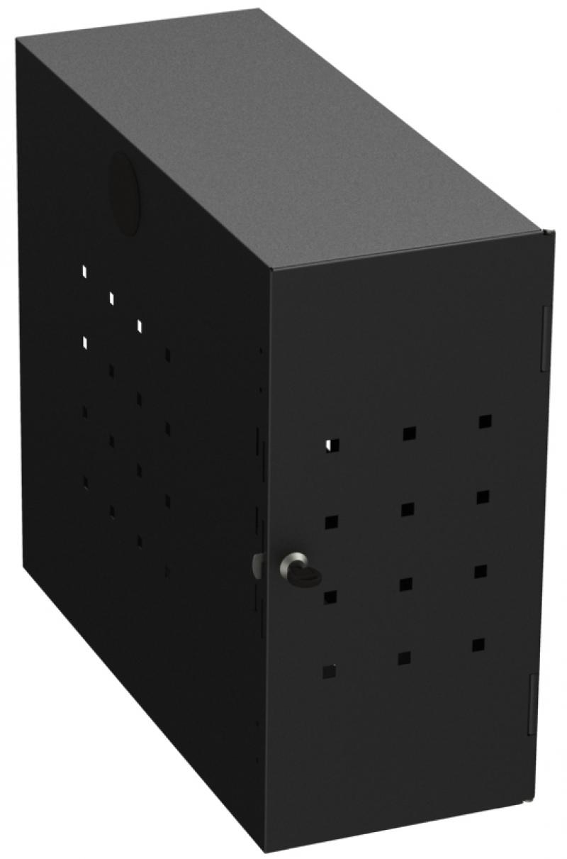 FVVP Schutzcontainer mit Tür für große P Cs Schwarz