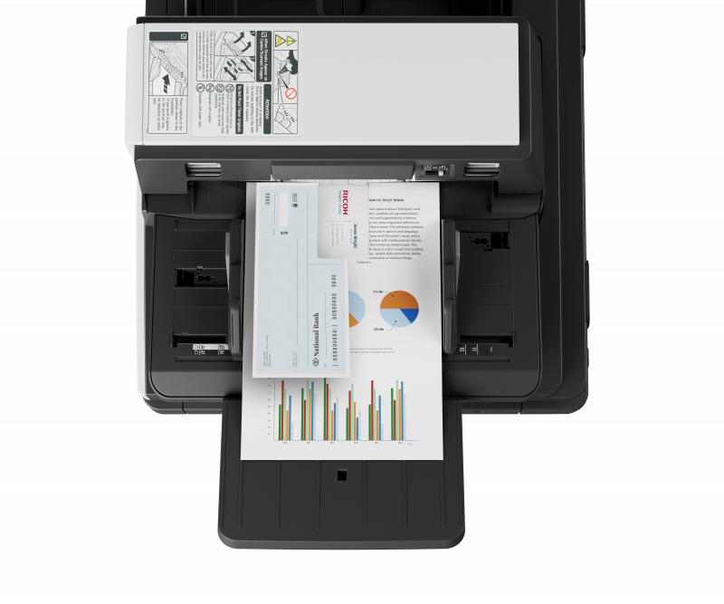 ADF Feed Tray with Mixed Size Originals