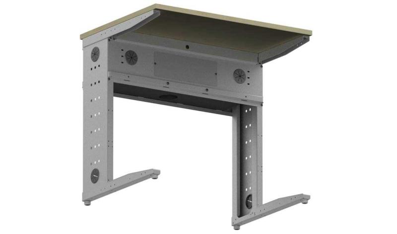 Plug in Arbeitsflaeche Ansicht Kabelkanal Plug in Arbeitsflaeche Ansicht Kabelkanal